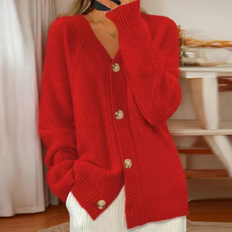 SOFIA – KNUS GEHAKTE KNOPEN CARDIGAN
