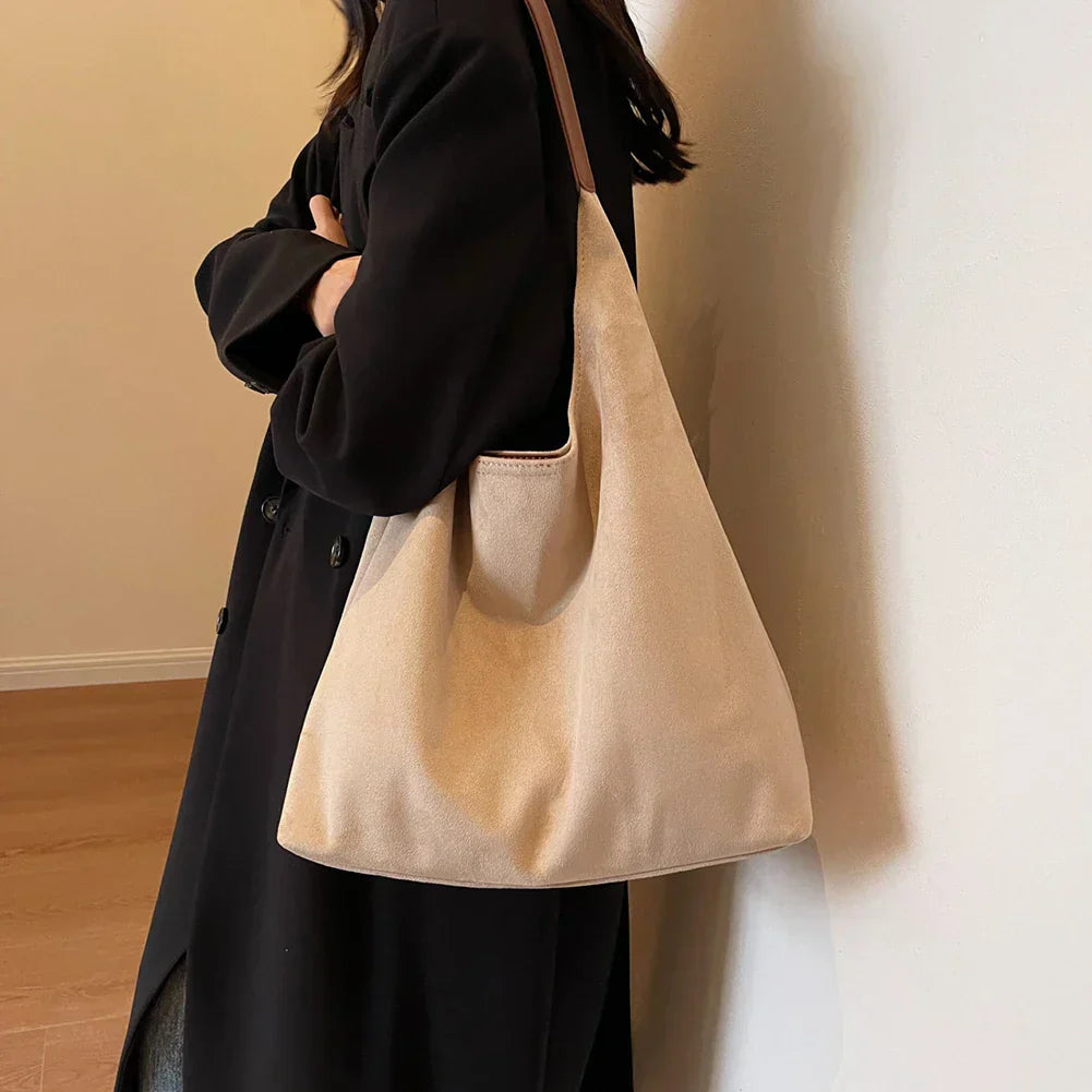 Abigail | Dames tote tas met suède en schouderbanden
