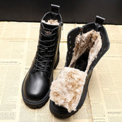 Isabel | Leren Winterlaarzen Dames - Warme Voering met Antislip