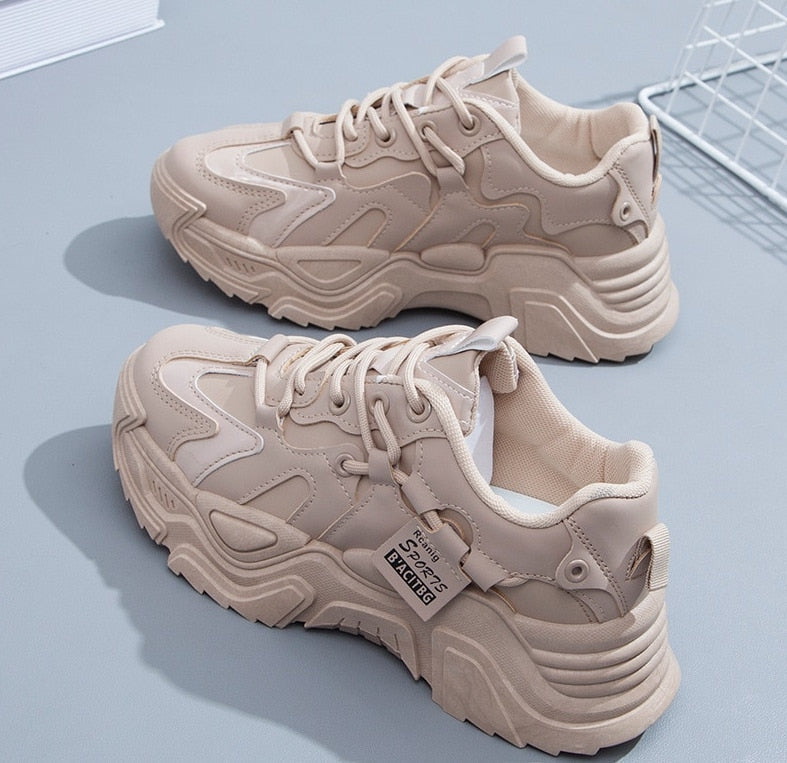 Julietta | Dames sneakers met veters profielzool