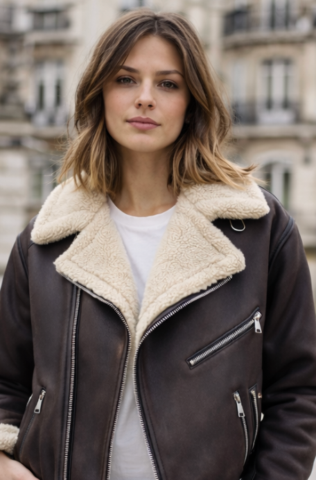 Nilo | Moderne Vegan Leren Jas Dames - Trendy en Comfortabel