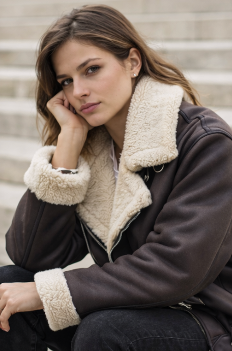 Nilo | Moderne Vegan Leren Jas Dames - Trendy en Comfortabel