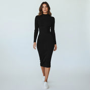 Eline | Dames Midi-Jurk - Hoogwaardige Stof, Elegante Kraag, Tijdloos Design