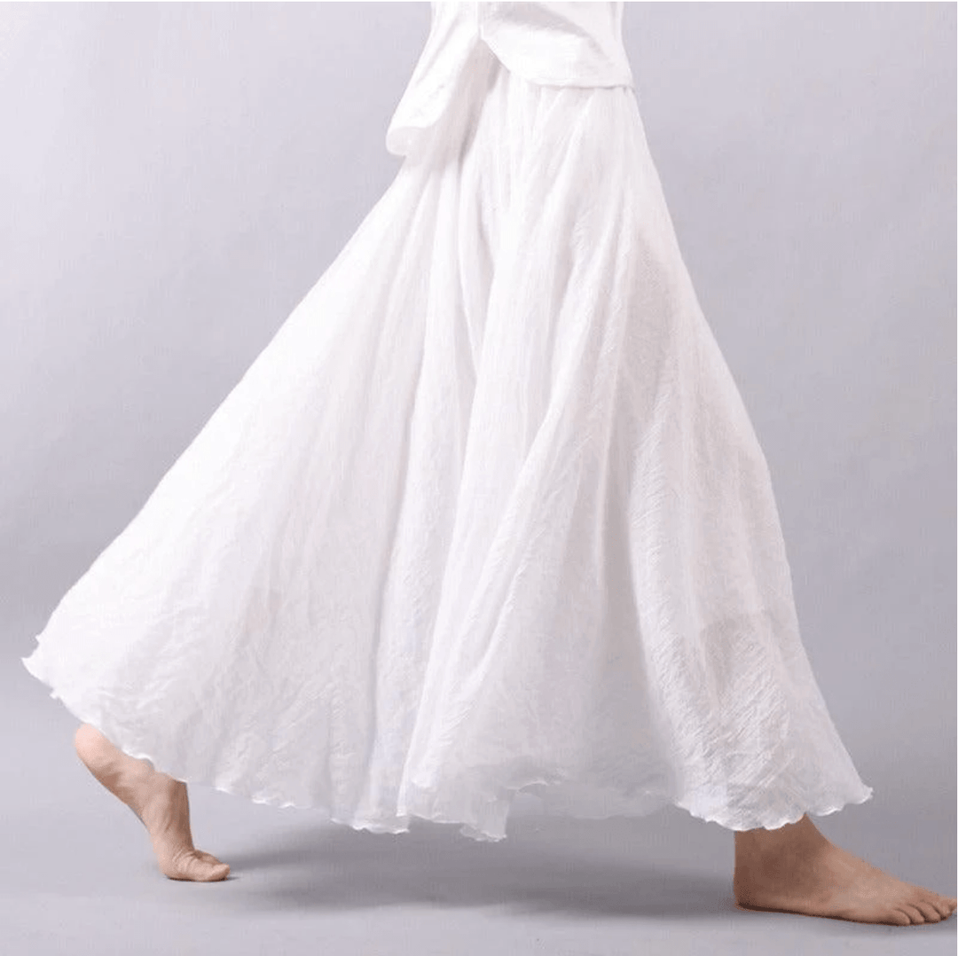 Zoey | Dames maxi rok met A-lijn en plooien