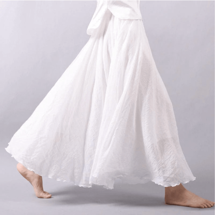 Zoey | Dames maxi rok met A-lijn en plooien
