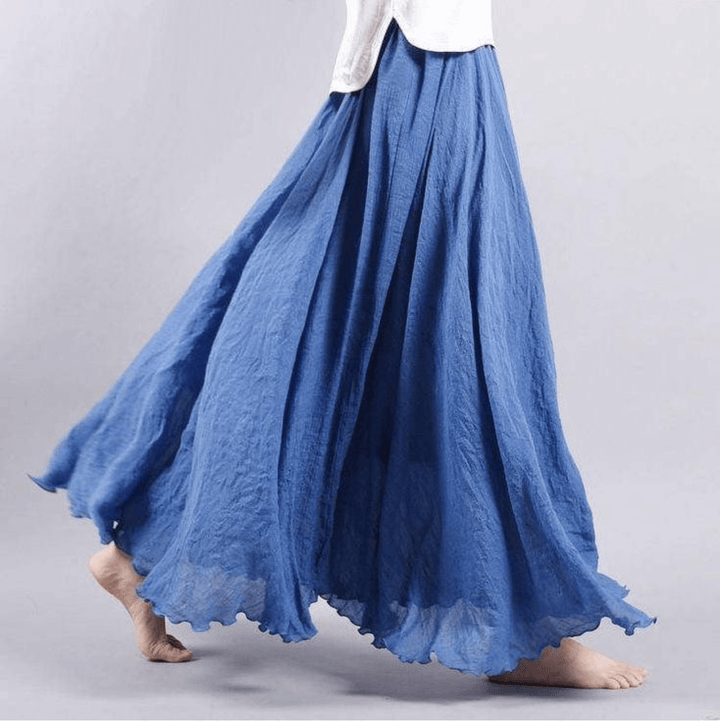 Zoey | Dames maxi rok met A-lijn en plooien