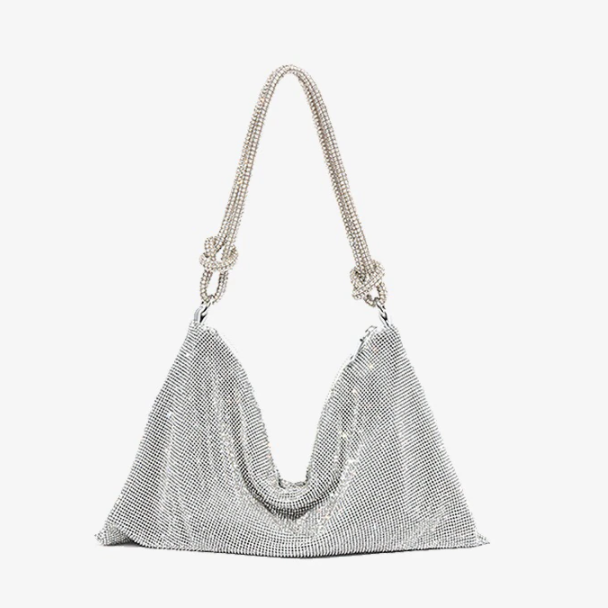 Ana | Dames handtas met ketting en glanzende afwerking