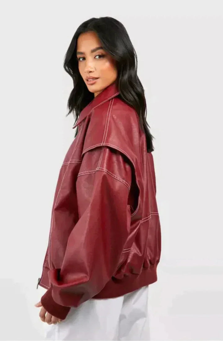 Nia | Dames Jas met Oversized Pasvorm en Ritssluiting