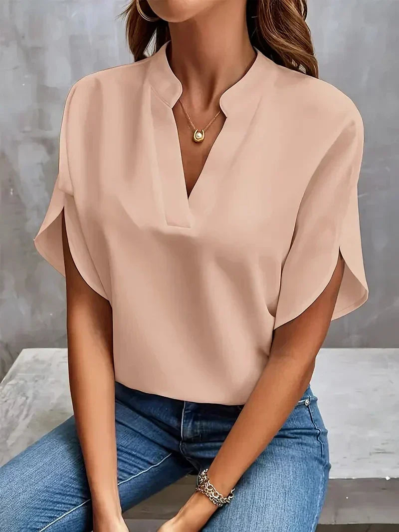 Rosa - Elegante V-Hals Top