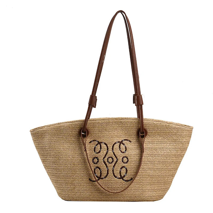 Meadow | Dames shopper tas borduurdetail schouderbanden