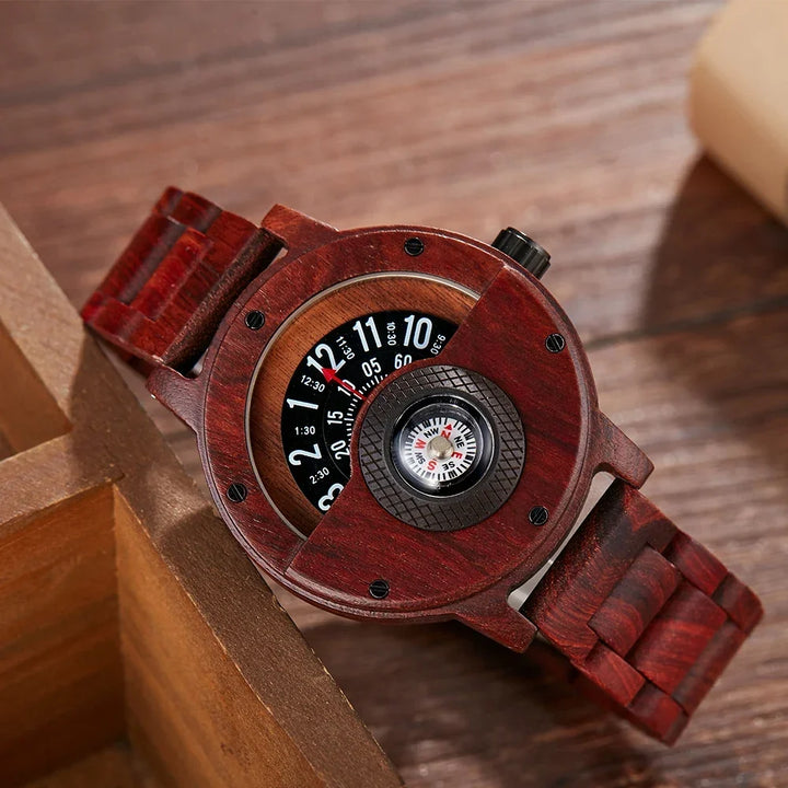 Boreale Walnoot Houten Horloge