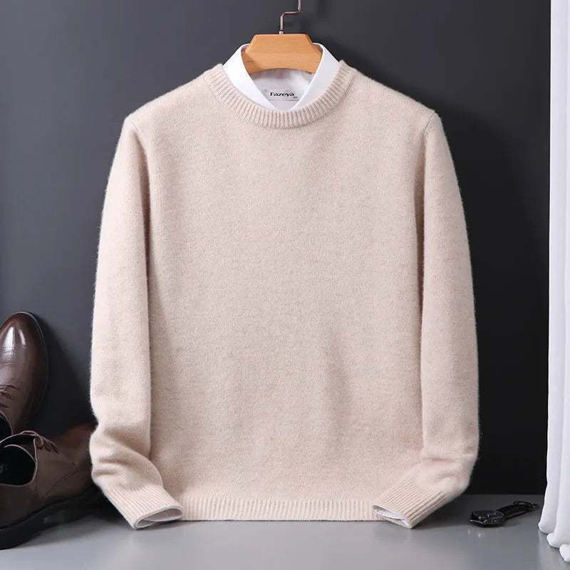 Heren Crew Neck Zachte Brei Lange Mouwen Trui