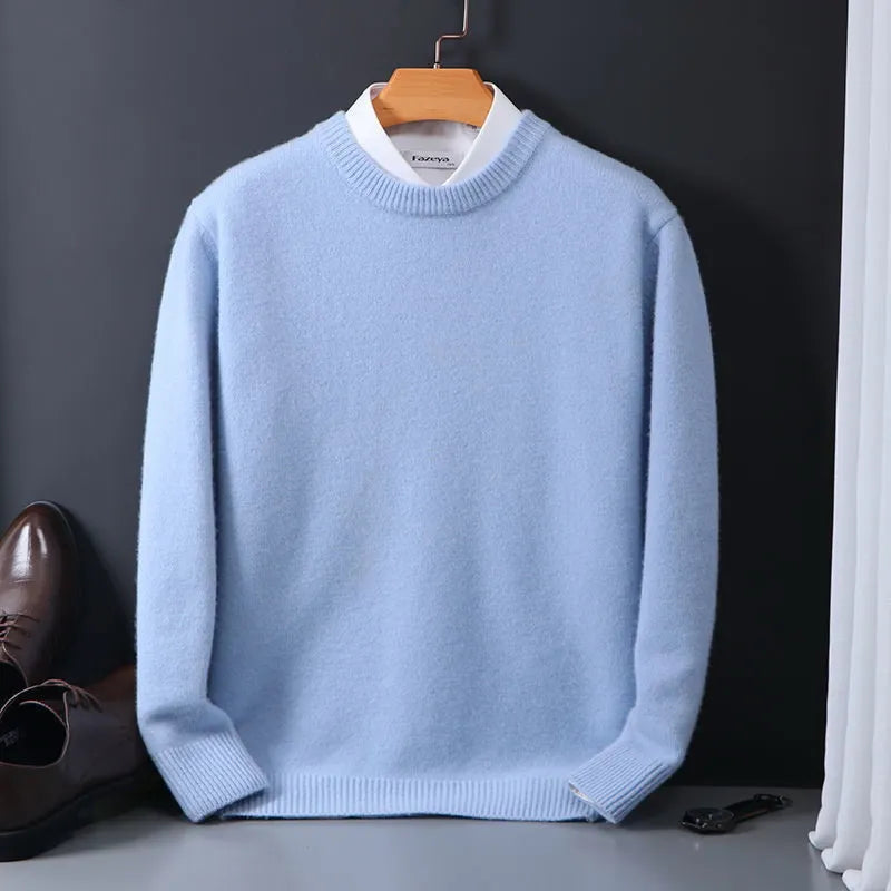 Heren Crew Neck Zachte Brei Lange Mouwen Trui
