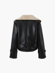 Sereen | Sherpa Bomberjack Dames - Casual, Faux Leer