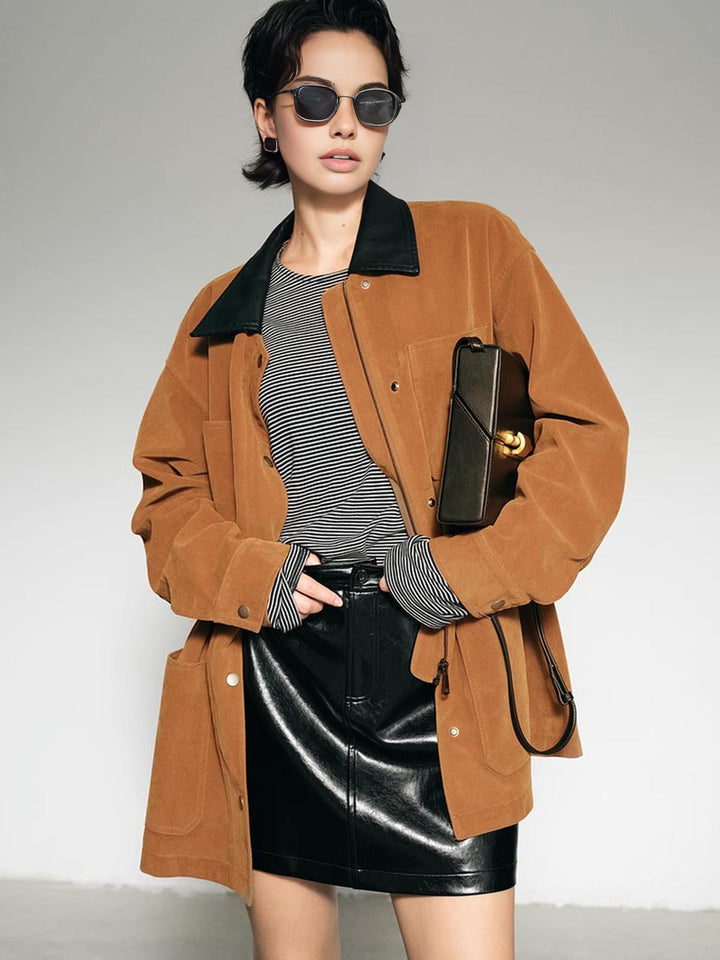 Wynter | Dames winterjas met contrastkraag