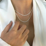 Sonia | Minimalistische Kettingset - 925 Sterling Zilver, Delicaat en Trendy
