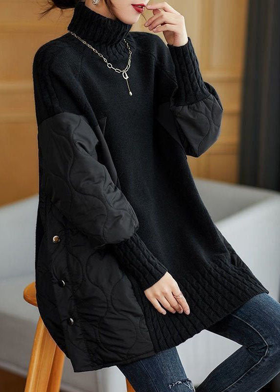 Hailey - Eenvoudige patchworktrui met col
