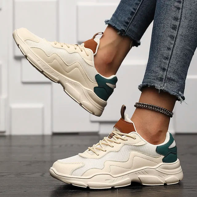 Nola | Dames sneakers met kleurblok profielzool