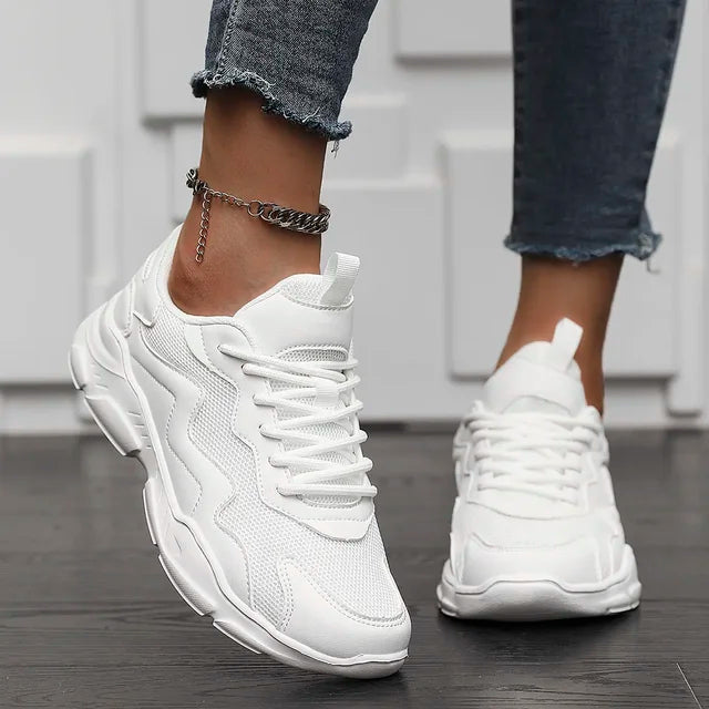 Nola | Dames sneakers met kleurblok profielzool