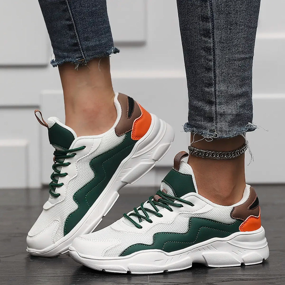 Nola | Dames sneakers met kleurblok profielzool
