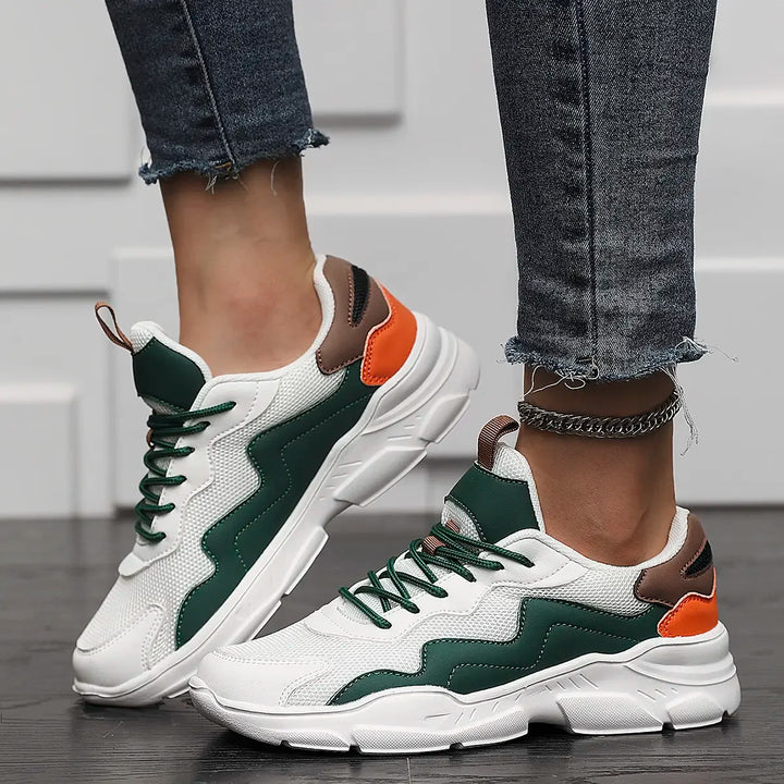 Nola | Dames sneakers met kleurblok profielzool