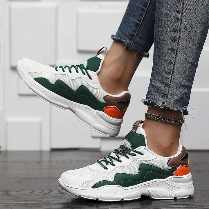 Nola | Dames sneakers met kleurblok profielzool