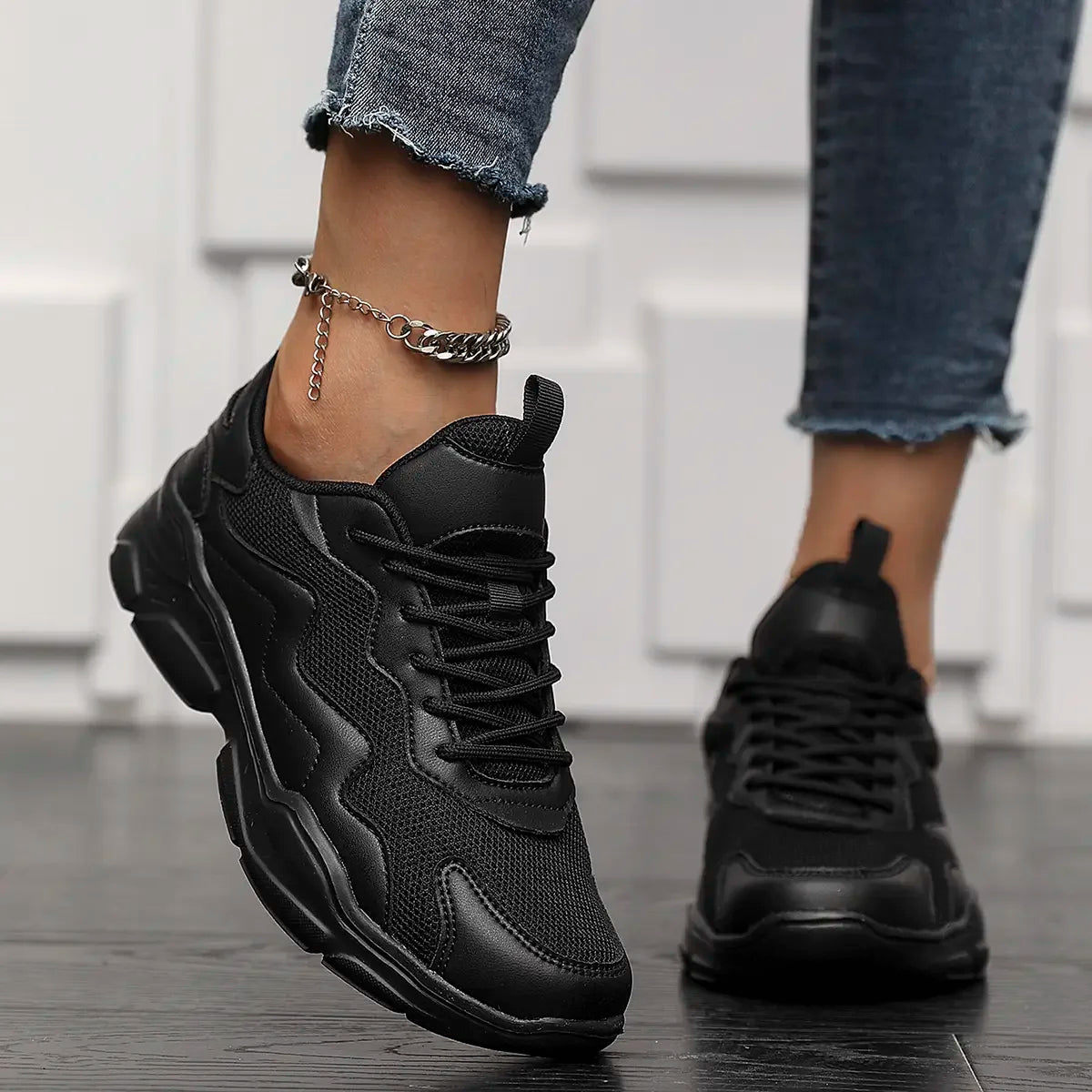 Koya | Trendy Casual Sneakers met Kleurblok