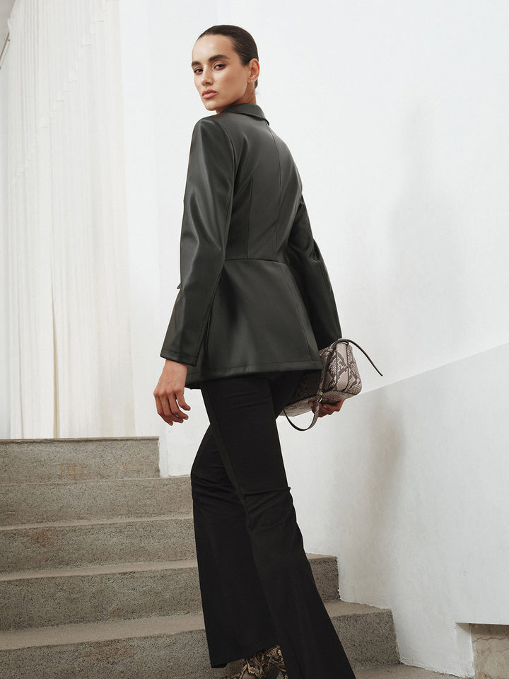Gracelyn | Dames blazerjas met ceintuur en knoopsluiting
