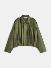 Lieve | Casual Suède Jack Dames - Elegant Met Kraag en Ritssluiting, Tussenjas