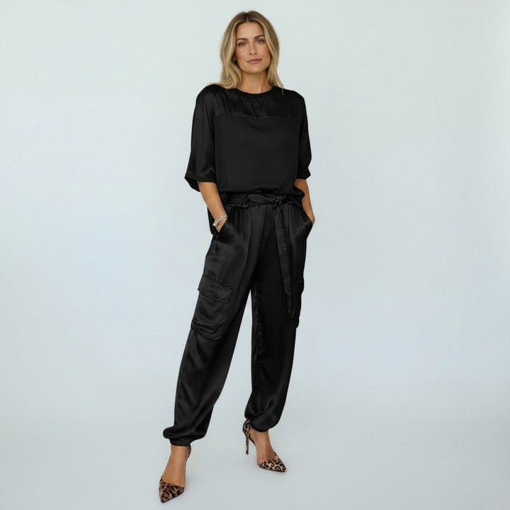 Lotte | Dames tweedelige set met elastische taille zakken