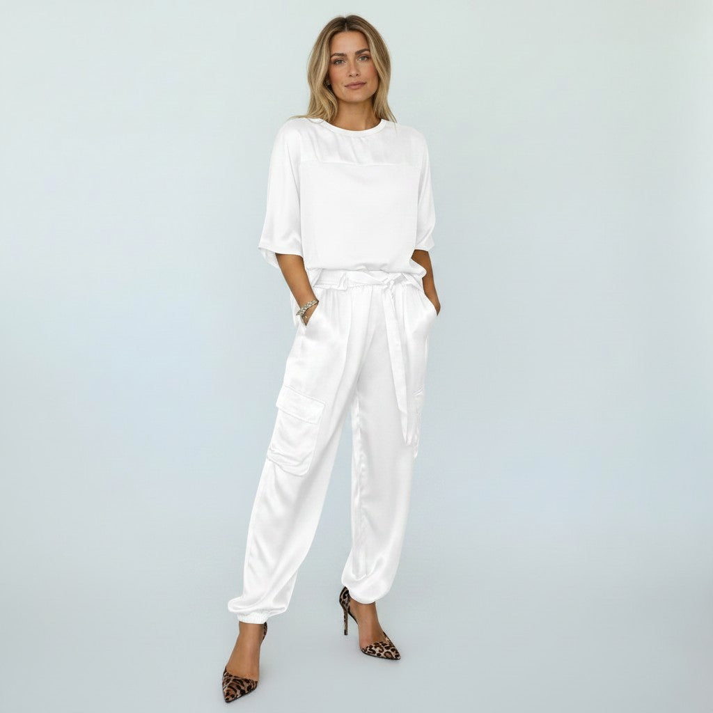 Lotte | Dames tweedelige set met elastische taille zakken