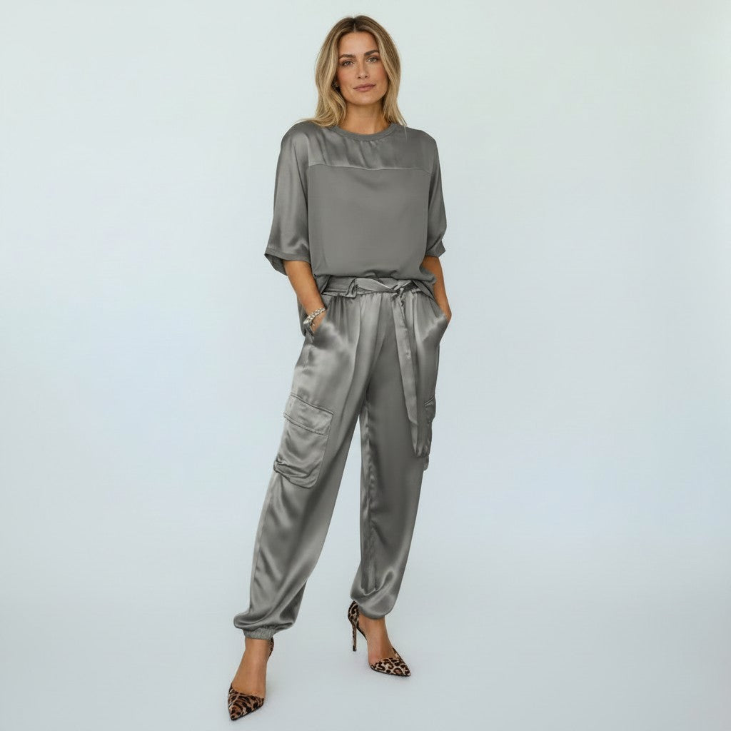 Solei | Stijlvolle Satijnen Set - Tweedelig, Comfortabel met Elegante Pasvorm