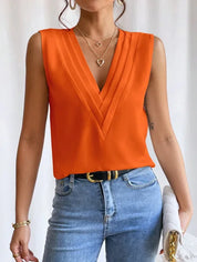 Kiki | Mouwloze Blouse met V-hals