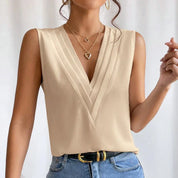 Kiki | Mouwloze Blouse met V-hals