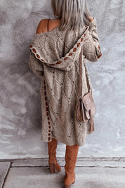 Gwen | Luchtig Lang Vest met Capuchon - Zacht en Comfortabel, Trendy Design