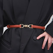 Lorrie | Verstelbare Dames Riem - PU-leer met Goudkleurige Gesp