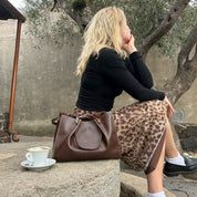 Clarita | Ruime Schoudertas Vegan Leer - Handgemaakt, Elegant en Functioneel