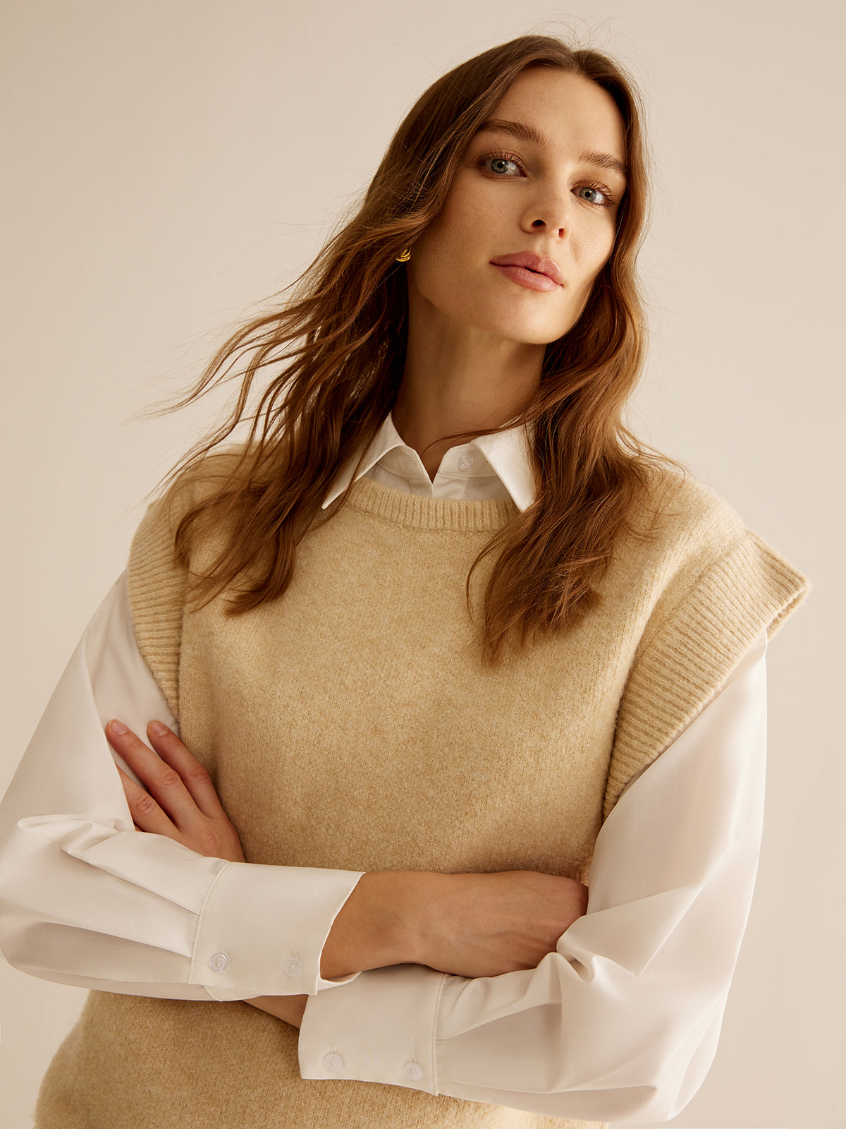 Angelou | Tweedelige Klassieke Set Dames - Gebreide Stretch Rok en Kapmouw