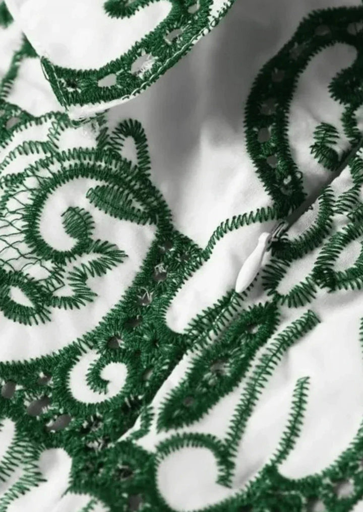 Kollyns | Dames maxi jurk met open rug rufflezoom