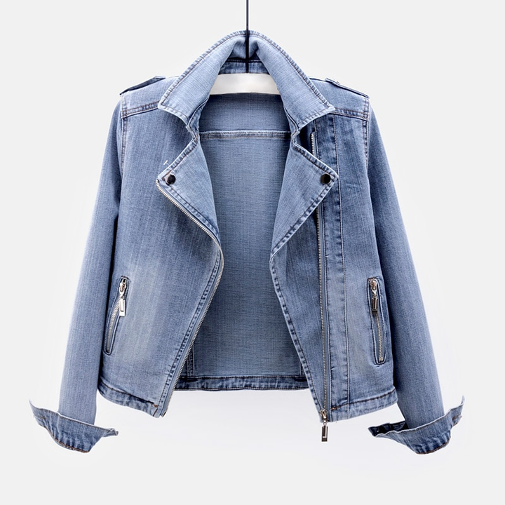 Millie | Dames denim jas met knopen en borstzakken