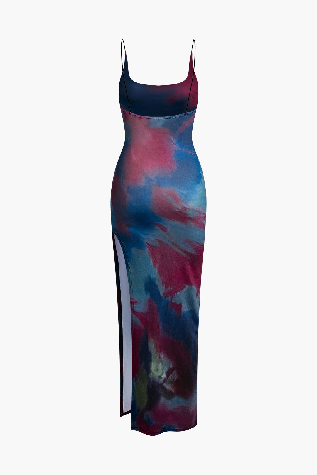 Tina | Tie Dye Maxi Jurk Dames - Open Rug Design met Split, Casual Elegantie