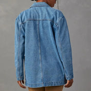 Denim Blazer Jas met Moderne Flair