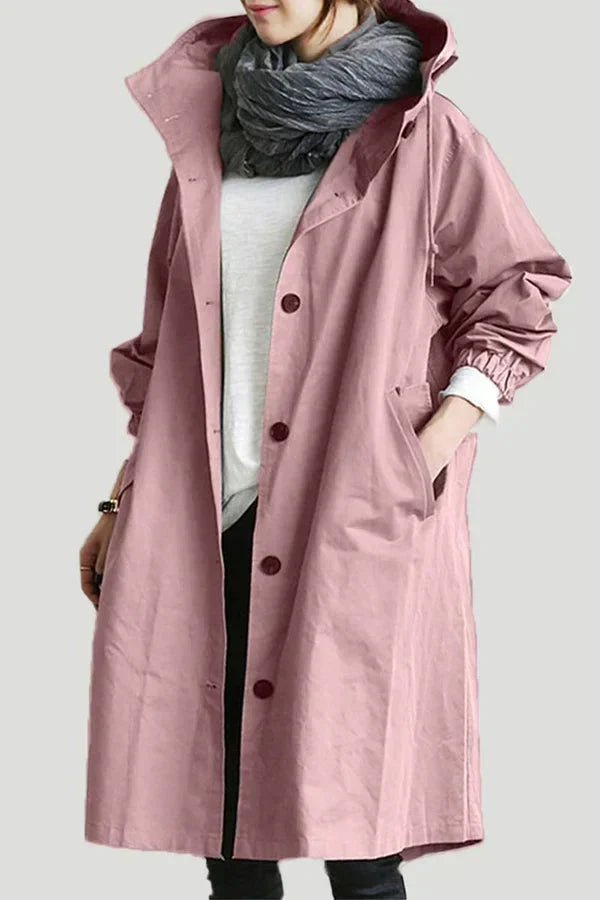Nicky - Lange trenchcoat met capuchon