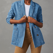 Femme | Casuel Denim Jas Dames - Stijlvol & Elegant