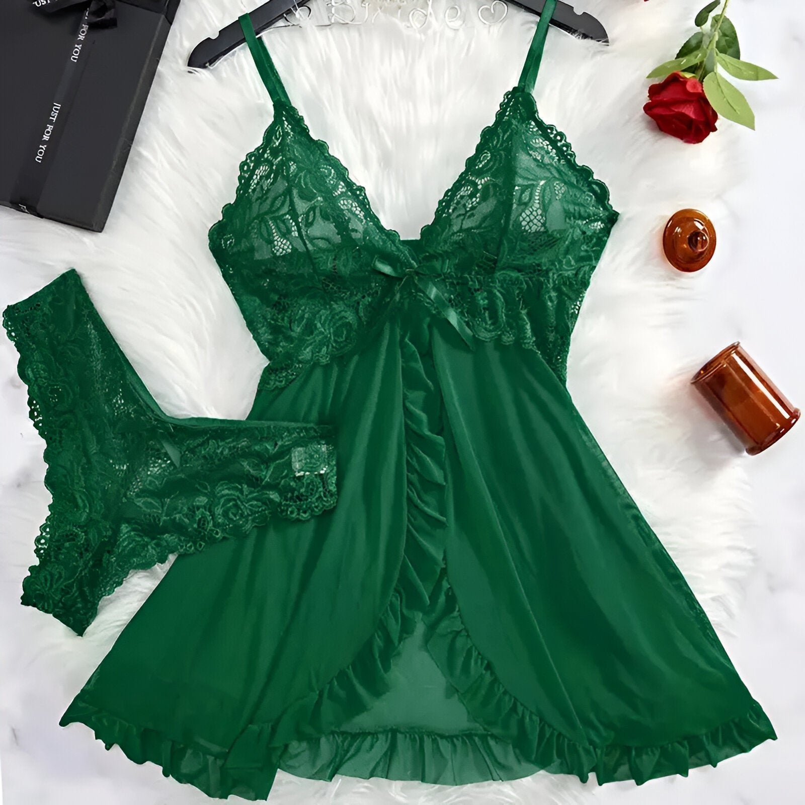 Vera | Tweedelige Kanten Lingerie Set - Ultra Zacht, Sensueel Design
