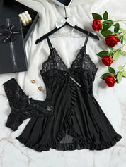 Vera | Tweedelige Kanten Lingerie Set - Ultra Zacht, Sensueel Design