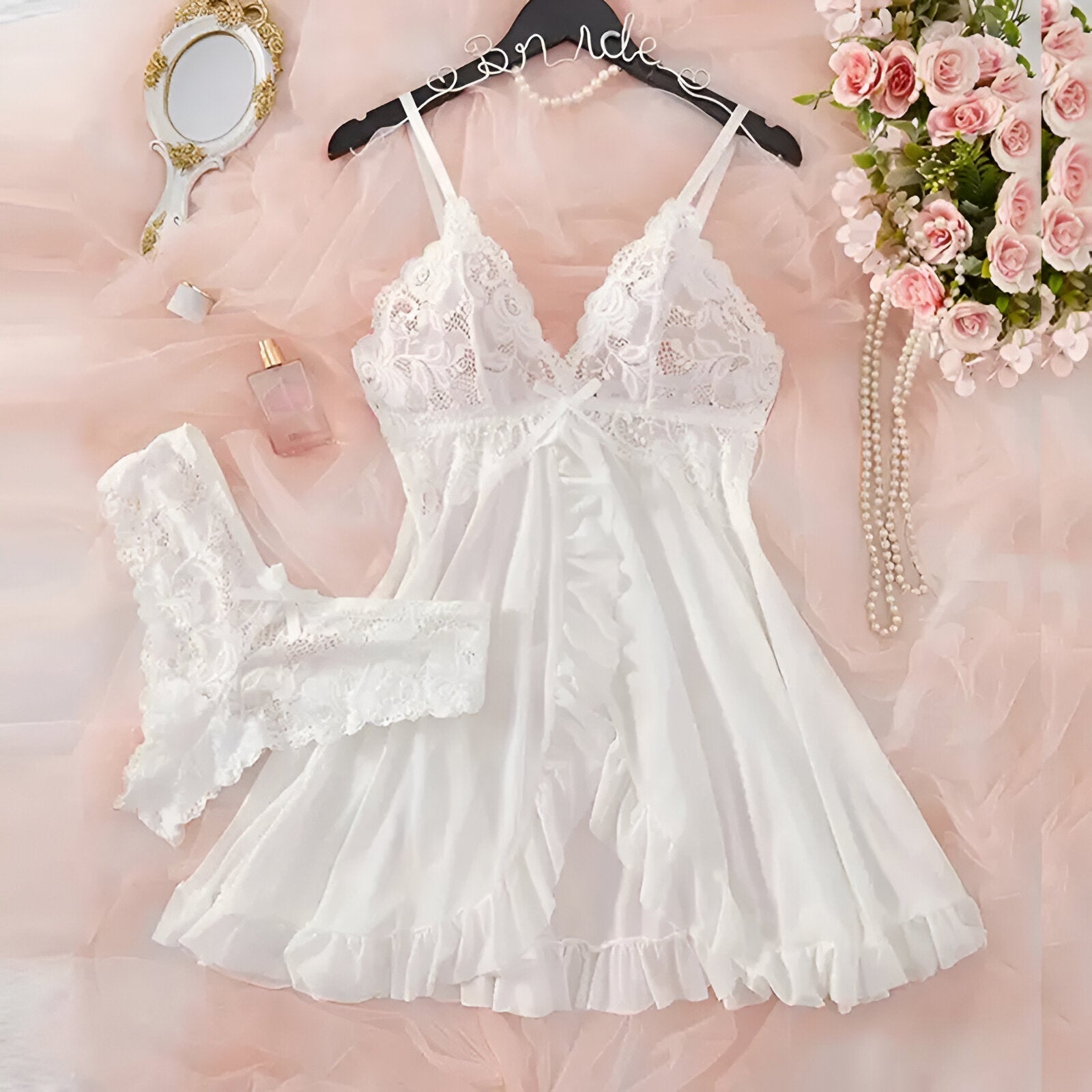 Vera | Tweedelige Kanten Lingerie Set - Ultra Zacht, Sensueel Design