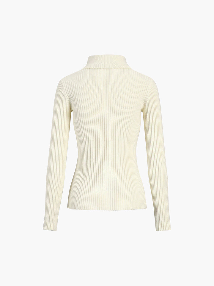Gracie | Dames polotop met kraag en mouwen