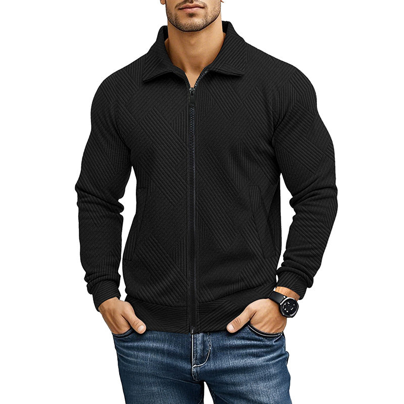 Alexander | Heren vest met ritssluiting en structuur