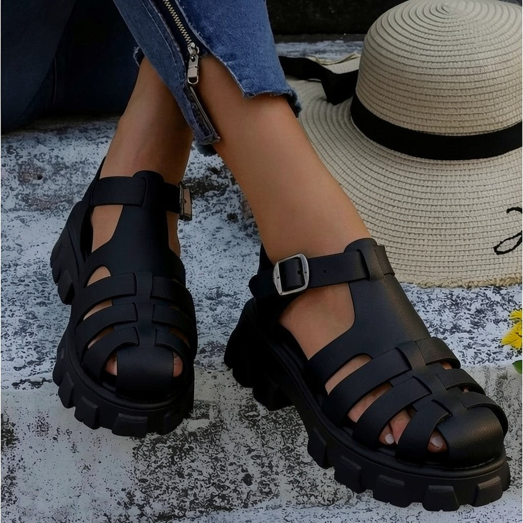Vintage Look Sandalen met Comfortabele Pasvorm